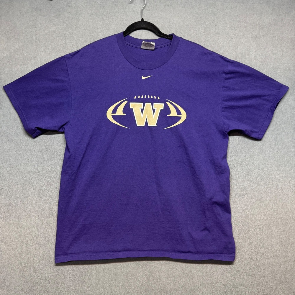 Nike Team Washington Huskies PAC 10‎ Football T-Shirt Large Purple RN 56323